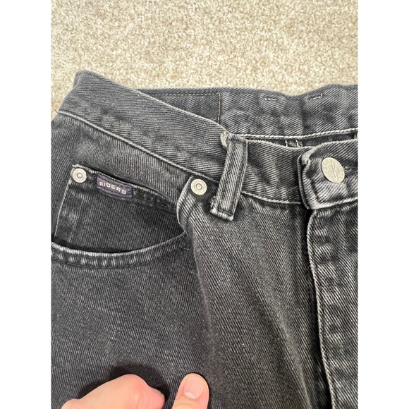 Denim Riders by Lee Black Wash Denim Jeans High Waisted Straight Leg (26x30) - Picture 3 of 7